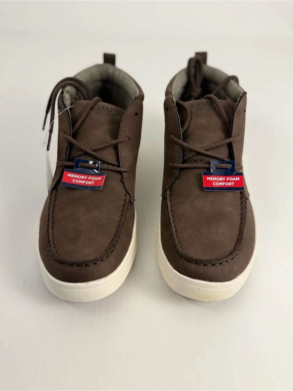 Chaps Paul Men’s Chukka Casual Shoes Chocolate Brown Memory Foam Size 8.5 M